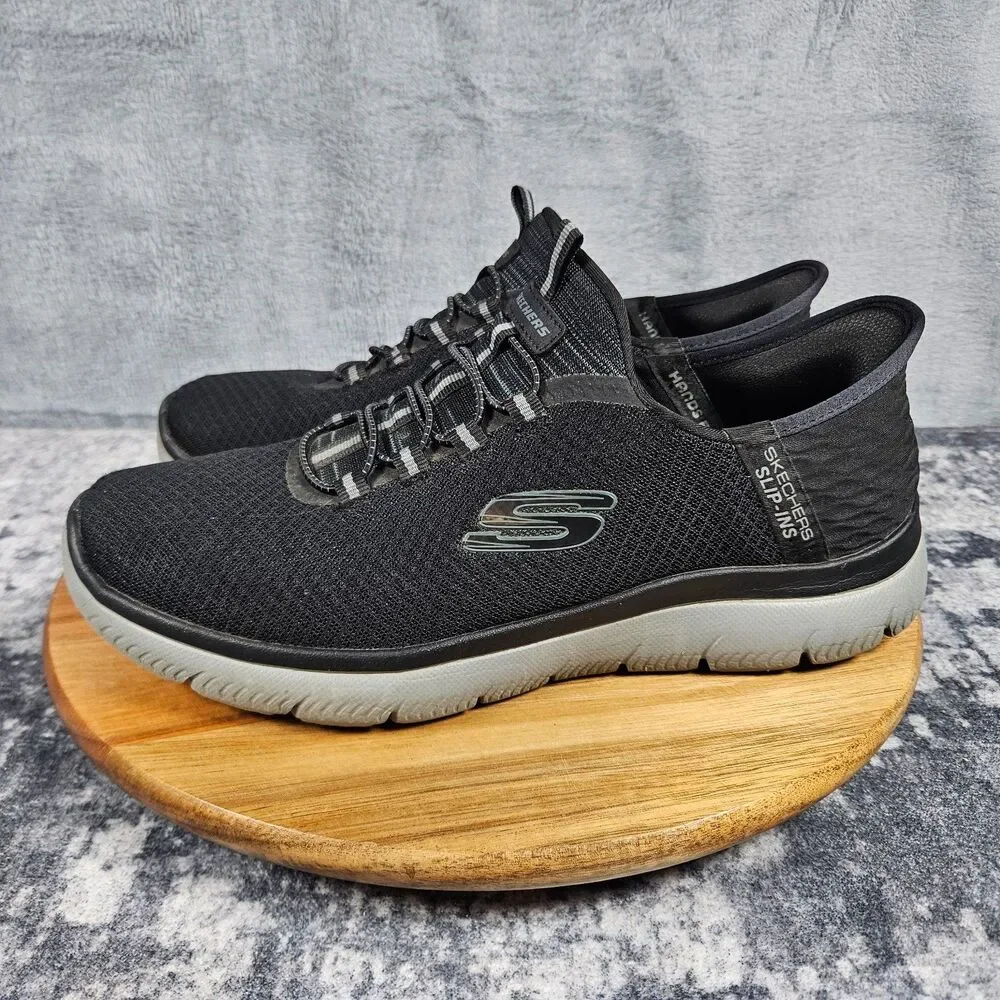 Skechers Summits Hands Free Slip Ins Men’s Size 8.5 Wide Black Sneakers 232457W